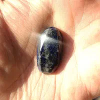 لاجورد اصل اعلای رگه طلایی انگشتری آویزی