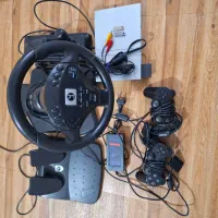 ps2 پلی استیشن ۲ همراه با فرمان و پدال دنده