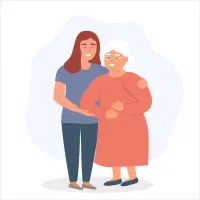 پرستار برای خانم سالمند سالم