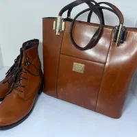نیم بوت و کیف زنانه چرم