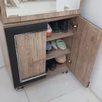 سلام سه کاره آینه قدی وچوب لباسی وجاکفشی|جاکفشی، کمد، دراور|باقرشهر, |دیوار