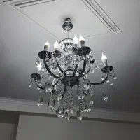 لوستر نقره ای منگوله دار