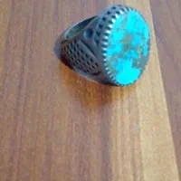 انگشتر نقره با سنگ فیروزه اصل|جواهرات|بهشهر, |دیوار