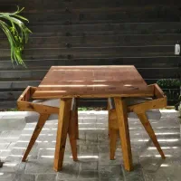 میز اسلب چوبی|میز و صندلی غذاخوری|محلات, |دیوار