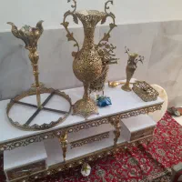 لوازم برنزی آیینه شمعدان برنجی لوستر ساعت بوفه و.|صنایع دستی و سایر لوازم تزئینی|اراک, |دیوار