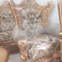 مبل سلطنتی ۹ نفره شاه نشین تمام منبت راش ورق طلا|مبلمان خانگی و میز عسلی|قزوین, |دیوار