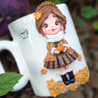 ماگ دختر پاییزی