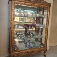 بوفه چوبی، چهار طبقه سالم رنگ طلایی، بدون زدگی|بوفه، ویترین، کنسول|تهران, سید خندان (جلفا)|دیوار