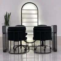 ست لوکس میزناخن دونفره +استندلاک+ ۳ صندلی کاملاًنو