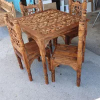 تخت سنتی چوبی مبل و مبلمان گره چینی باغی ویلایی|مبلمان خانگی و میز عسلی|رشت, لاکان|دیوار