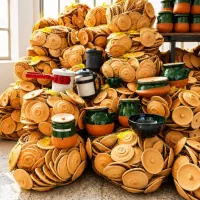 دیزی سنگی و سفالی ظروف ببرون بر دیزی رستورانی