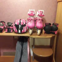 ست کامل کفش اسکیت خارجی صورتی با کلیه لوازم