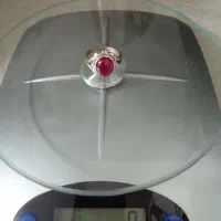 انگشترنقره لعل قرمززیباوقشنگ