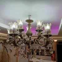 لوستر برنزی زیبا|لوستر و چراغ آویز|سنندج, |دیوار
