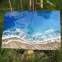 تابلو رزین طرح دریا