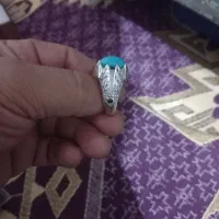 انگشتر نقره فیروزه دست‌ساز