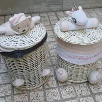 دو عدد سبد اسباب بازی بسیار تمیز و جادار