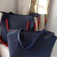 کیف سورمه ای سفید سایز بزرگ|کیف، کفش، کمربند|تربت‌حیدریه, ترمینال|دیوار