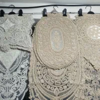 رومیزی دانتل  ۴تیکه ترک|پرده، رانر، رومیزی|باقرشهر, |دیوار