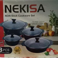 سرویس قابلمه و تابه ۸ پارچه نکیسا مدل پروانه ای