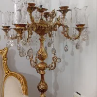 لوستر ۱۶ شاخه دوبل و کنار سالنی نه شاخه