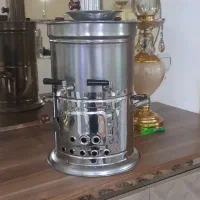 سماور زغالی وهیزمی دوشیر اصل ترکیه