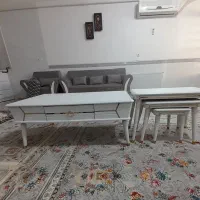 جلو مبلی بزرگ کشوی باسه عدد عسلی نو نو