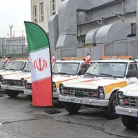 راننده یدک کش و همکاران با ماشین بدک کشی