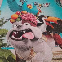 فرش اتاق کودک 4 متری در حد نو