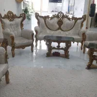 مبل ۷ نفره و میز ناهارخوری ۶ نفره با هم ۱۱ میلیون|مبلمان خانگی و میز عسلی|فردیس, شهرک سپاه|دیوار