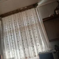 پرده تور با آستر. وچوب پرده هاش یک میلیون ودویست|پرده، رانر، رومیزی|اصفهان, خانه اصفهان|دیوار