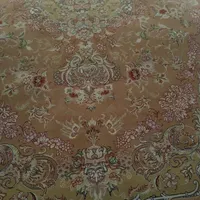 جفت فرش ماشینی 12 متری بژ طرح سنتی