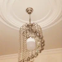 لوستر کریستالی بزنز با آبکاری کروم ۴ تا