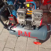 کمپرسور باد ۵۰ لیتری سوپر سایلنت پی ام موتور باد|ماشین‌آلات صنعتی|شیراز, بازار|دیوار