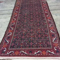 فرش دستبافت کناره ۳ متری لاکی سرمه ای|فرش|اسلام‌شهر, |دیوار