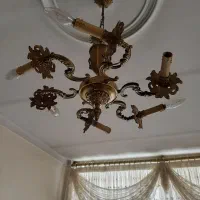 یک جفت لوستر برنز سنگین قدیمی|لوستر و چراغ آویز|تهران, توحید|دیوار