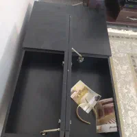 میز پذیرایی قهوه ای چوبی|مبلمان خانگی و میز عسلی|همدان, |دیوار