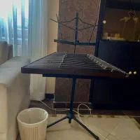 سنتور دو مهر چوب گردو به همراه وسایل