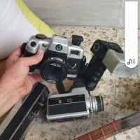 اتیقا ۶۰ساله ساعت تقویم دار دوربین با کیتار قدیمی|کلکسیون اشیاء عتیقه|لشت نشا, |دیوار