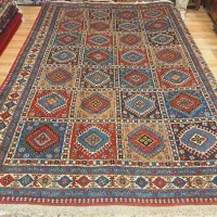 قالی ۶متری دستباف نقشه خشتی یلمه شیراز