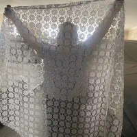 رومیزی گرد سفید ۴ نفره و و رومیزی گرد کرم ۶ نفره
