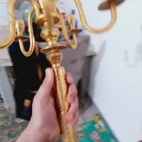 شمعدون قدیمی برنز روکش طلا|کلکسیون اشیاء عتیقه|اهواز, ۳۰ متری|دیوار