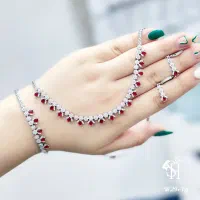 سرویس نقره زبرجدعین طلا با روکش طلا عیار ۹۲۵|بدلیجات|تبریز, |دیوار