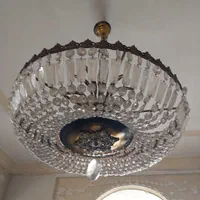 لوستر برنز ۶ شعله آنتیک اصلی|لوستر و چراغ آویز|یزد, |دیوار