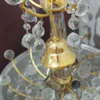 لوستر برنجی کریستالی|لوستر و چراغ آویز|قرچک, شهرک گلها|دیوار