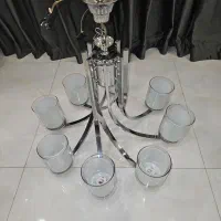 لوستر ۸ شاخه استیل نو|لوستر و چراغ آویز|اصفهان, فیض|دیوار