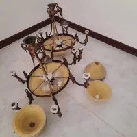 لوستر ۶ شاخه برنزی|لوستر و چراغ آویز|کرج, فاز ۳ گوهردشت|دیوار