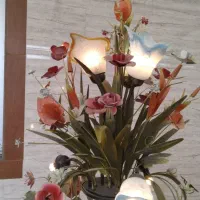 آباژور طرح گل|چراغ خواب و آباژور|فومن, |دیوار