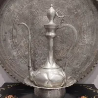 آفتابه لگن مسی قاجاری