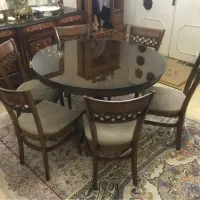 میز ۶ نفره تمام چوب راش شرکتی